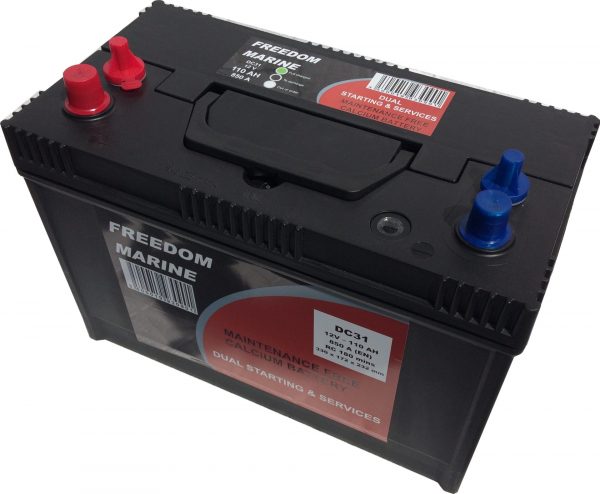 Batterie marine calcium Dual service et démarrage 12v 110ah FREEDOM MARINE