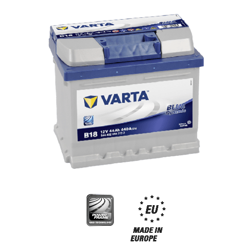 Batterie Auto 12v 44ah Varta Blue Dynamic B18 - Battery Center