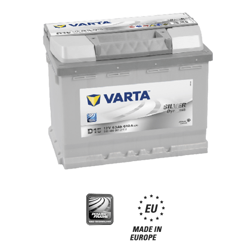 Batterie auto Varta Silver Dynamic D15 12v 63ah - Battery Center
