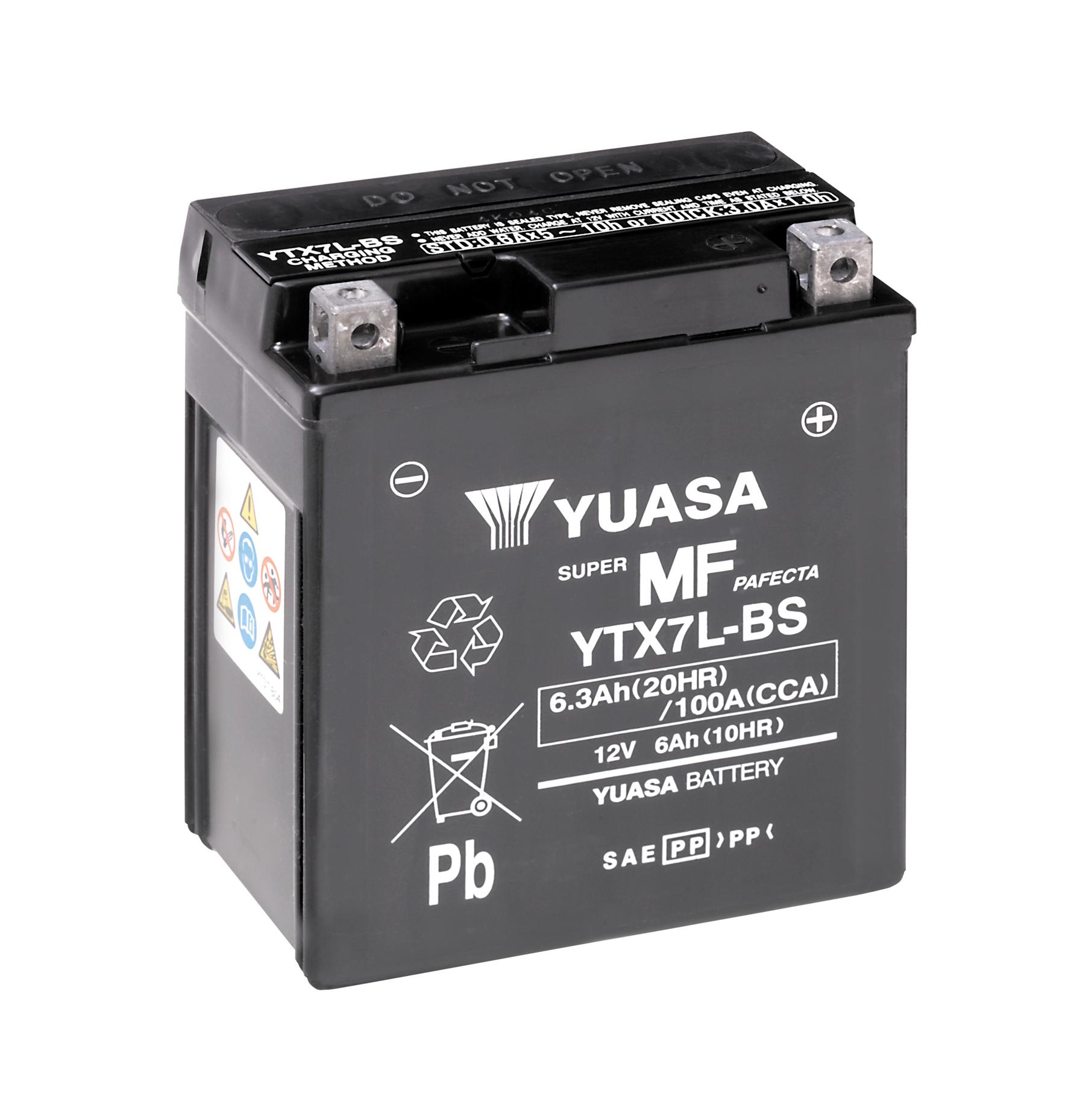 Batterie Moto YUASA YTX7L-BS - Battery Center
