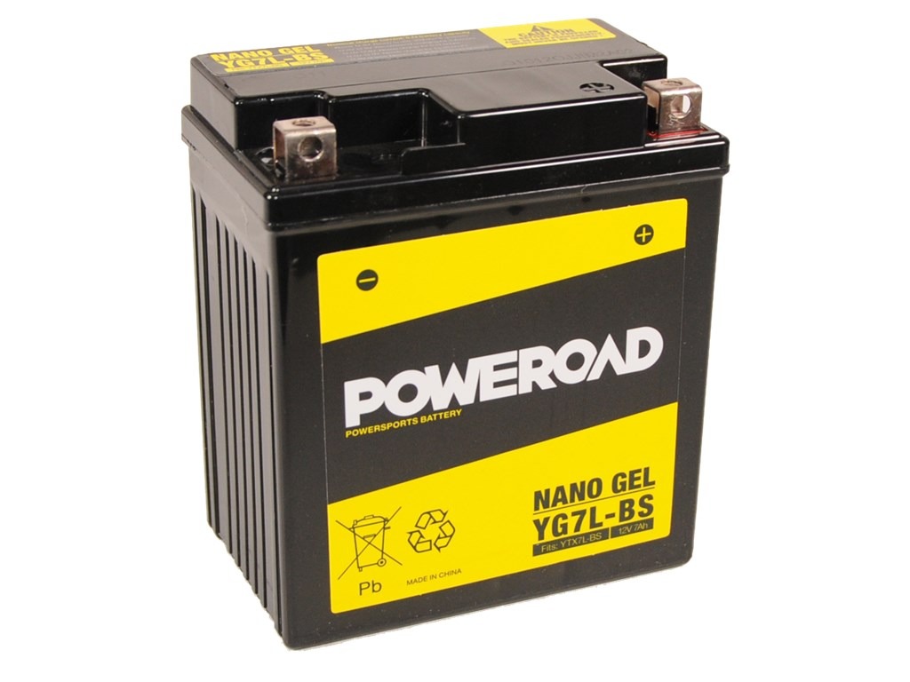 Batterie moto YG7L-BS 12v 7ah Gel Poweroad - Battery Center