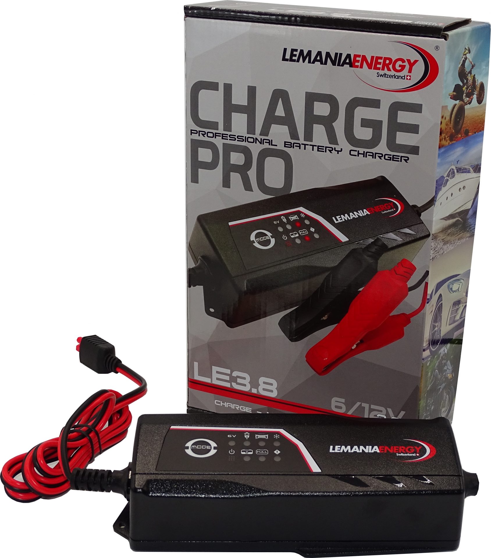Chargeur de batterie moto/voiture 12V - 2.0A GX2 Lemania Energy