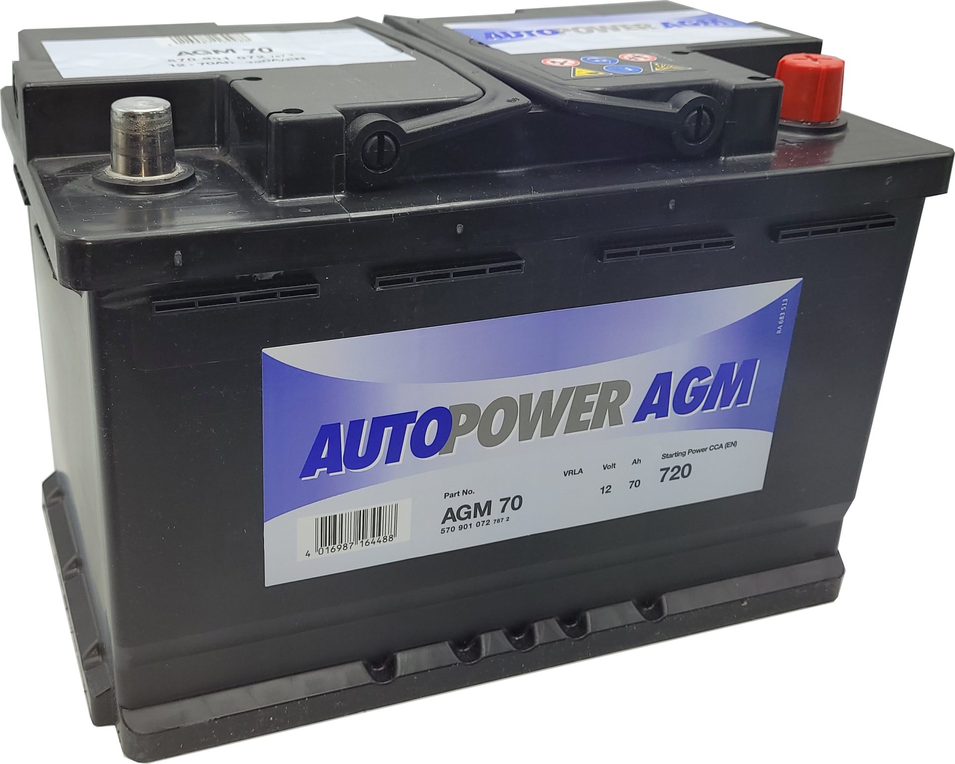 Batterie Auto START & STOP AGM Autopower 70Ah 12V - Battery Center