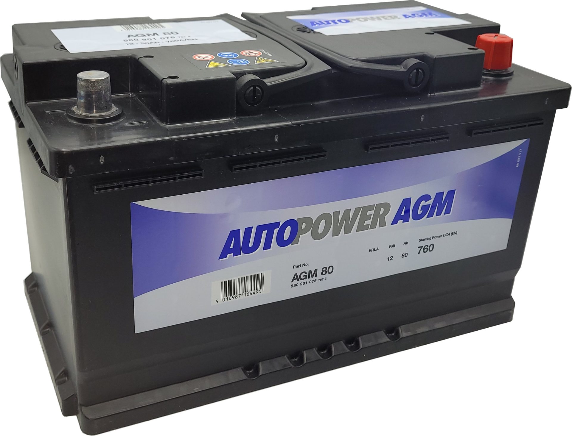 Batterie Auto START & STOP AGM Autopower 80Ah 12V - Battery Center